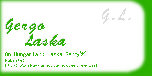 gergo laska business card
